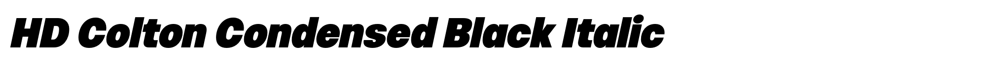 HD Colton Condensed Black Italic image